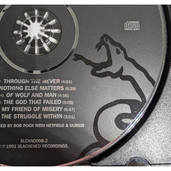 Metallica Other - Metallica Self Titled Black Album CD 1991 Blackened Recordings BLCKND008-2 Heav
